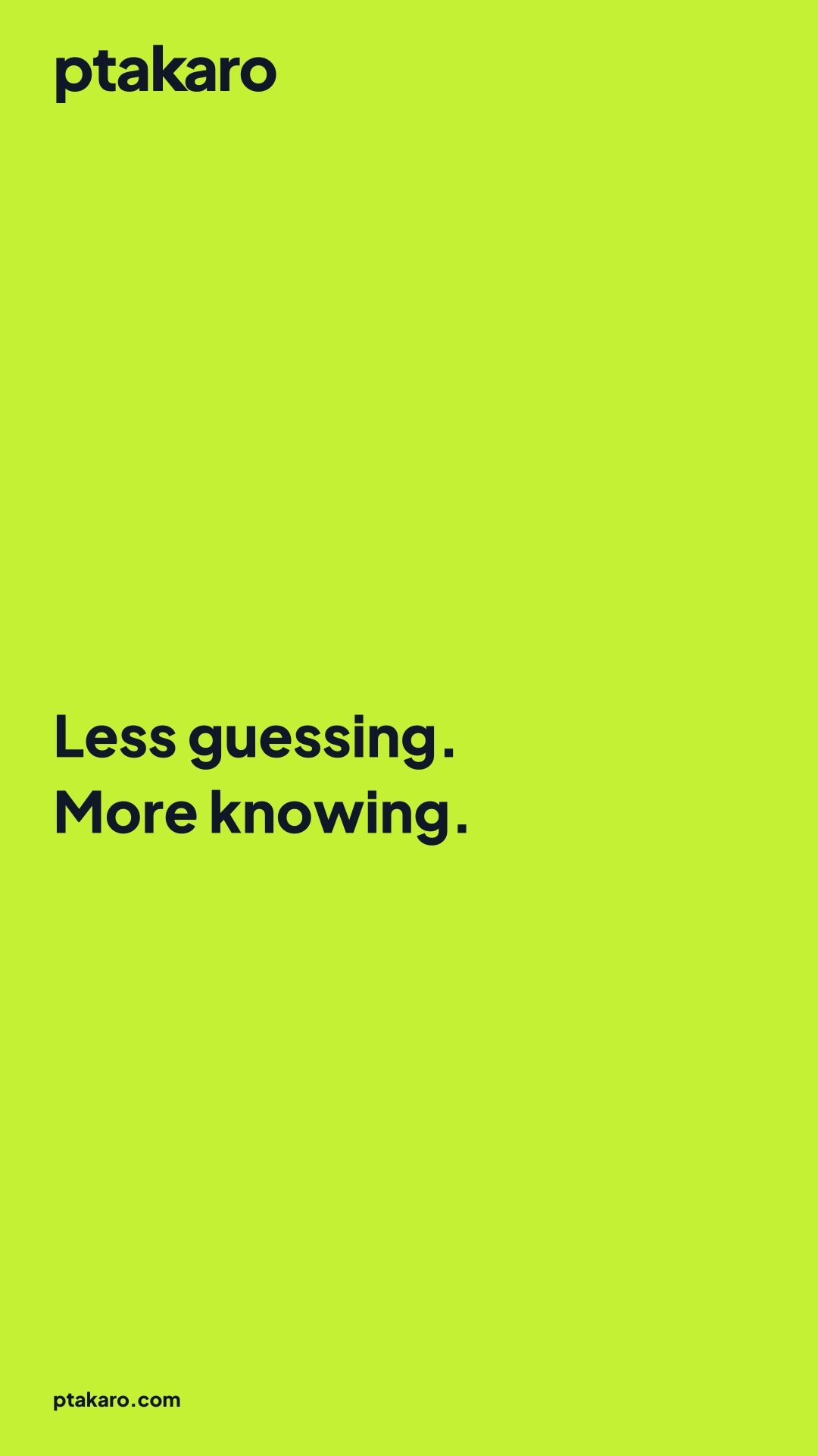 Lime story template reading Less guessing More knowing