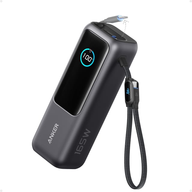 Anker Laptop Power Bank (25K, 165W, Built-In and Retractable Cables), official product image